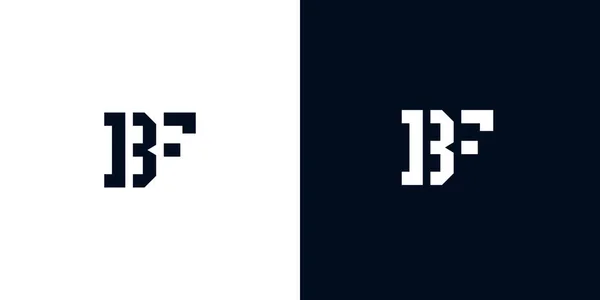 创意抽象初始字母Bf标志 这个标志以创造性的方式与抽象字体结合在一起 适用于那些公司或品牌的首字母首字母缩写 — 图库矢量图片