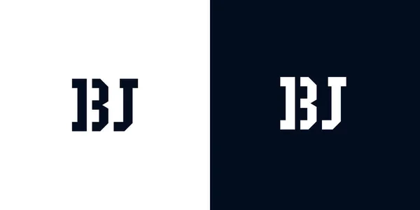 创造性地抽象初始字母Bu标志 这个标志以创造性的方式与抽象字体结合在一起 适用于那些公司或品牌的首字母首字母缩写 — 图库矢量图片