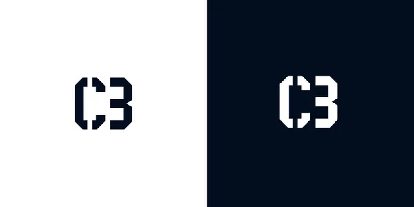 Logotipo Inicial Abstrato Criativo Este Logotipo Incorpora Com Typeface Abstrato —  Vetores de Stock