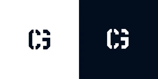 Творча Абстрактна Початкова Літера Логотип Цей Логотип Поєднується Абстрактним Шрифтом — стоковий вектор