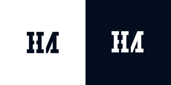 創造的な抽象的な初期文字Hmロゴ このロゴは 抽象的な書体を創造的な方法で組み込んでいます 会社やブランド名が最初にそれらを開始するのに適しています — ストックベクタ
