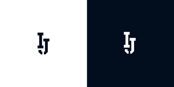 Kreatywna Abstrakcyjna Początkowa Litera Logo Logo Łączy Się Abstrakcyjnym Krojem — Wektor stockowy