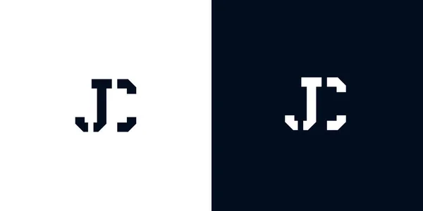 Kreativ Abstrakt Första Bokstaven Logotyp Denna Logotyp Innehåller Abstrakt Typsnitt — Stock vektor