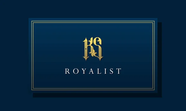 Royal Vintage Intial Letter Logo Logo Incorporate Luxury Typeface Creative — Stock Vector