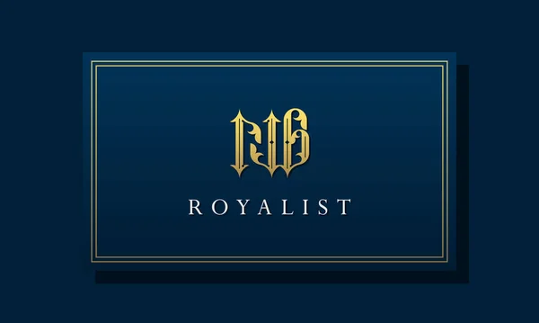 Royal Vintage Intial Letter Logo Logo Obejmuje Luksusowy Krój Pisma — Wektor stockowy