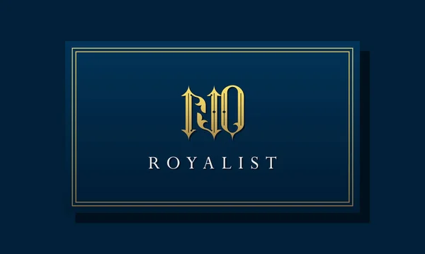 Royal Vintage Intial Letter Logo Logo Zawiera Luksusowy Krój Pisma — Wektor stockowy