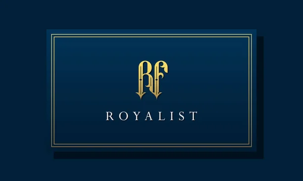 Royal Vintage Intial Letter Logo Dieses Logo Mit Luxuriöser Schrift — Stockvektor