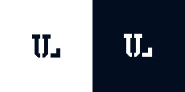 Yaratıcı soyut ilk harf UL logosu. Bu logo, yaratıcı bir şekilde soyut yazı karakterine sahip. Hangi şirket ya da markanın başlattığı bu başlangıç noktası için uygun olacaktır..