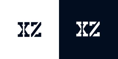 Yaratıcı soyut XZ logosu. Bu logo, yaratıcı bir şekilde soyut yazı karakterine sahip. Hangi şirket ya da markanın başlattığı bu başlangıç noktası için uygun olacaktır..
