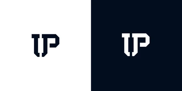 Letra Inicial Abstracta Creativa Logo Este Logotipo Incorporan Con Tipografía — Vector de stock