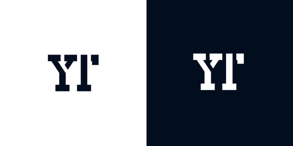 創造的な抽象的な初期文字Ytのロゴ このロゴは 抽象的な書体を創造的な方法で組み込んでいます 会社やブランド名が最初にそれらを開始するのに適しています — ストックベクタ