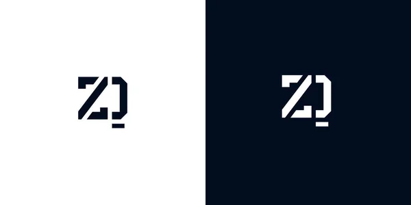 创意抽象初始字母Zq标志 这个标志以创造性的方式与抽象字体结合在一起 适用于那些公司或品牌的首字母首字母缩写 — 图库矢量图片