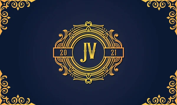 Původní Královské Písmeno Logo Toto Logo Obsahuje Přepychové Písmo Tvůrčím — Stockový vektor