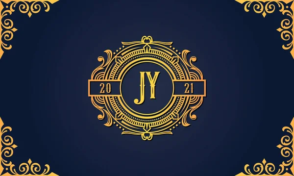 Royal Vintage Initialbuchstabe Logo Dieses Logo Mit Luxuriöser Schrift Der — Stockvektor