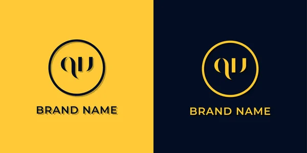 创意抽象字母Qv标志 这个标志以创造性的方式与抽象字体结合在一起 适用于那些公司或品牌的首字母首字母缩写 — 图库矢量图片