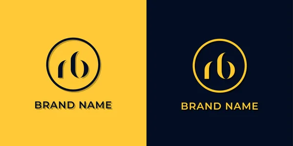 创意抽象字母Rb标志 这个标志以创造性的方式与抽象字体结合在一起 适用于那些公司或品牌的首字母首字母缩写 — 图库矢量图片