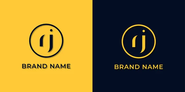 创意抽象字母Rj标志 这个标志以创造性的方式与抽象字体结合在一起 适用于那些公司或品牌的首字母首字母缩写 — 图库矢量图片