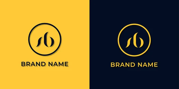创意抽象字母Sb标志 这个标志以创造性的方式与抽象字体结合在一起 适用于那些公司或品牌的首字母首字母缩写 — 图库矢量图片