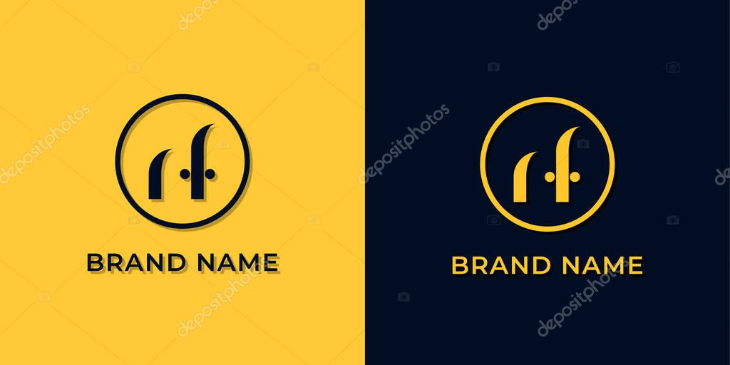 Creative abstract letter RF logo. This logo incorporate with abstract typeface in the creative way.It will be suitable for which company or brand name start those initial.