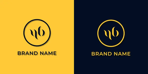 创意抽象字母Yb标志 这个标志以创造性的方式与抽象字体结合在一起 适用于那些公司或品牌的首字母首字母缩写 — 图库矢量图片