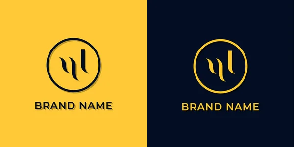 创意抽象字母Yl标志 这个标志以创造性的方式与抽象字体结合在一起 适用于那些公司或品牌的首字母首字母缩写 — 图库矢量图片
