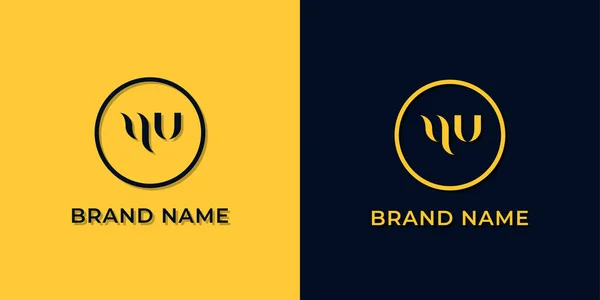 创意抽象字母Yu标志 这个标志以创造性的方式与抽象字体结合在一起 适用于那些公司或品牌的首字母首字母缩写 — 图库矢量图片