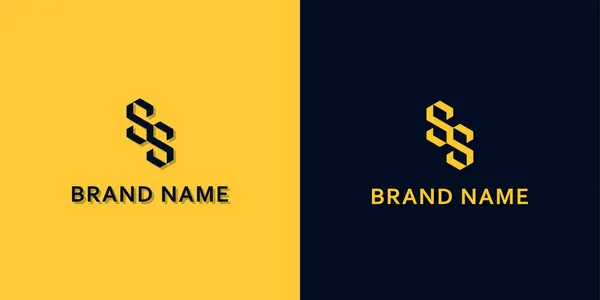 Letras Iniciais Minimalistas Logotipo —  Vetores de Stock