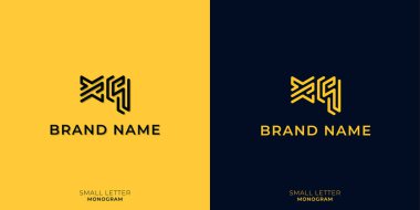 Minimalist küçük harfler XQ monogram.