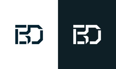 Yaratıcı asgari soyut harf BD logosu. Bu logo, yaratıcı bir şekilde soyut yazı karakterine sahip. Hangi şirket ya da markanın başlattığı bu başlangıç noktası için uygun olacaktır..