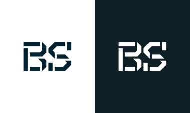 Yaratıcı asgari soyut harf BS logosu. Bu logo, yaratıcı bir şekilde soyut yazı karakterine sahip. Hangi şirket ya da markanın başlattığı bu başlangıç noktası için uygun olacaktır..