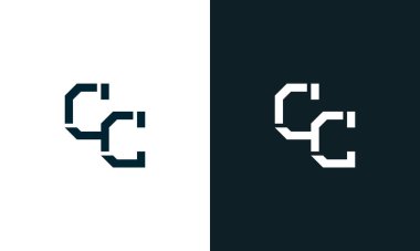 Yaratıcı asgari soyut harf CC logosu. Bu logo, yaratıcı bir şekilde soyut yazı karakterine sahip. Hangi şirket ya da markanın başlattığı bu başlangıç noktası için uygun olacaktır..
