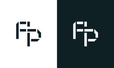 Yaratıcı asgari soyut harf FP logosu. Bu logo, yaratıcı bir şekilde soyut yazı karakterine sahip. Hangi şirket ya da markanın başlattığı bu başlangıç noktası için uygun olacaktır..