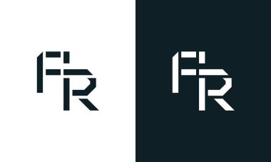 Yaratıcı asgari soyut harf FR logosu. Bu logo, yaratıcı bir şekilde soyut yazı karakterine sahip. Hangi şirket ya da markanın başlattığı bu başlangıç noktası için uygun olacaktır..