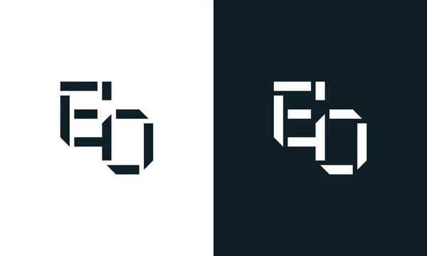 Kreatywne Minimalne Abstrakcyjne Logo Logo Łączy Się Abstrakcyjnym Krojem Pisma — Wektor stockowy
