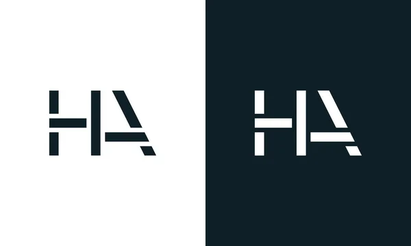 Logo Creativo Minimal Abstract Letter Questo Logo Incorpora Con Carattere — Vettoriale Stock