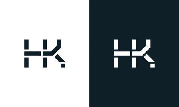 创意最小的抽象字母香港标志 这个标志以创造性的方式与抽象字体结合在一起 适用于那些公司或品牌的首字母首字母缩写 — 图库矢量图片