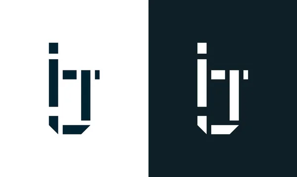 Kreatywna Minimalna Abstrakcyjna Litera Logo Logo Łączy Się Abstrakcyjnym Krojem — Wektor stockowy