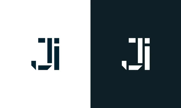 Letra Abstracta Mínima Creativa Logotipo Este Logotipo Incorporan Con Tipografía — Vector de stock