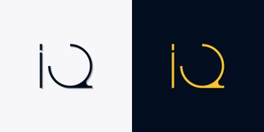 Minimalist soyut ilk harfler IQ logosu. Bu logo, yaratıcı bir şekilde soyut yazı karakterine sahip. Hangi şirket ya da markanın başlattığı bu başlangıç noktası için uygun olacaktır..