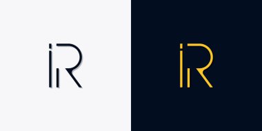 Minimalist soyut ilk harfler IR logosu. Bu logo, yaratıcı bir şekilde soyut yazı karakterine sahip. Hangi şirket ya da markanın başlattığı bu başlangıç noktası için uygun olacaktır..
