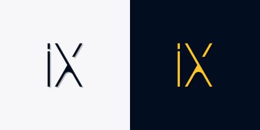 Minimalist soyut ilk harfler IX logosu. Bu logo, yaratıcı bir şekilde soyut yazı karakterine sahip. Hangi şirket ya da markanın başlattığı bu başlangıç noktası için uygun olacaktır..
