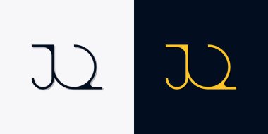 Minimalist soyut ilk harfler JQ logosu. Bu logo, yaratıcı bir şekilde soyut yazı karakterine sahip. Hangi şirket ya da markanın başlattığı bu başlangıç noktası için uygun olacaktır..