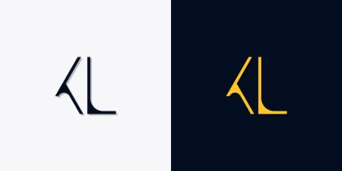 Minimalist soyut başlangıç harfleri KL logosu. Bu logo, yaratıcı bir şekilde soyut yazı karakterine sahip. Hangi şirket ya da markanın başlattığı bu başlangıç noktası için uygun olacaktır..