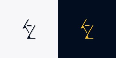 Minimalist soyut başlangıç harfleri KZ logosu. Bu logo, yaratıcı bir şekilde soyut yazı karakterine sahip. Hangi şirket ya da markanın başlattığı bu başlangıç noktası için uygun olacaktır..