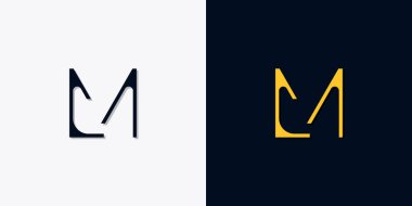 Minimalist soyut ilk harfler LM logosu. Bu logo, yaratıcı bir şekilde soyut yazı karakterine sahip. Hangi şirket ya da markanın başlattığı bu başlangıç noktası için uygun olacaktır.