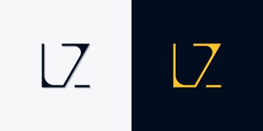 Minimalist soyut ilk harfler LZ logosu. Bu logo, yaratıcı bir şekilde soyut yazı karakterine sahip. Hangi şirket ya da markanın başlattığı bu başlangıç noktası için uygun olacaktır.