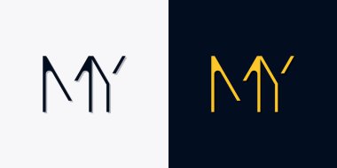 Minimalist soyut ilk harfler logom. Bu logo, yaratıcı bir şekilde soyut yazı karakterine sahip. Hangi şirket ya da markanın başlattığı bu başlangıç noktası için uygun olacaktır.