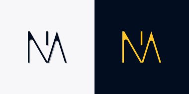 Minimalist soyut ilk harfler NA logosu. Bu logo, yaratıcı bir şekilde soyut yazı karakterine sahip. Hangi şirket ya da markanın başlattığı bu başlangıç noktası için uygun olacaktır.