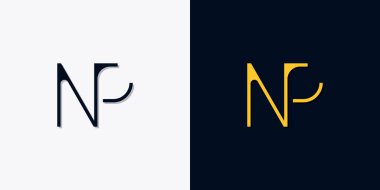 Minimalist soyut başlangıç harfleri NP logosu. Bu logo, yaratıcı bir şekilde soyut yazı karakterine sahip. Hangi şirket ya da markanın başlattığı bu başlangıç noktası için uygun olacaktır.