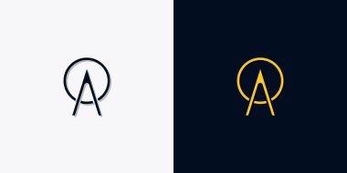 Minimalist soyut ilk harfler OA logosu. Bu logo, yaratıcı bir şekilde soyut yazı karakterine sahip. Hangi şirket ya da markanın başlattığı bu başlangıç noktası için uygun olacaktır..